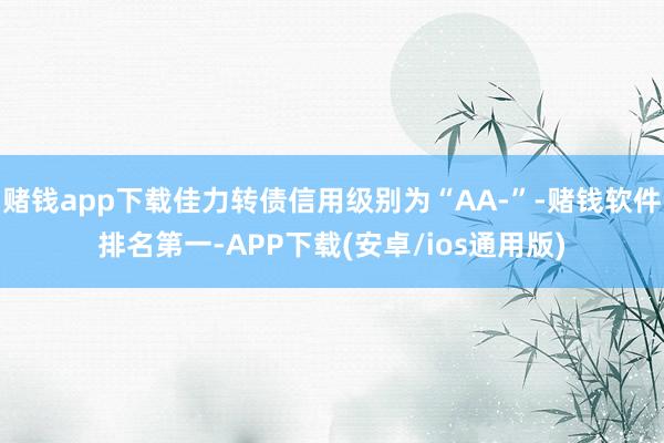 赌钱app下载佳力转债信用级别为“AA-”-赌钱软件排名第一-APP下载(安卓/ios通用版)